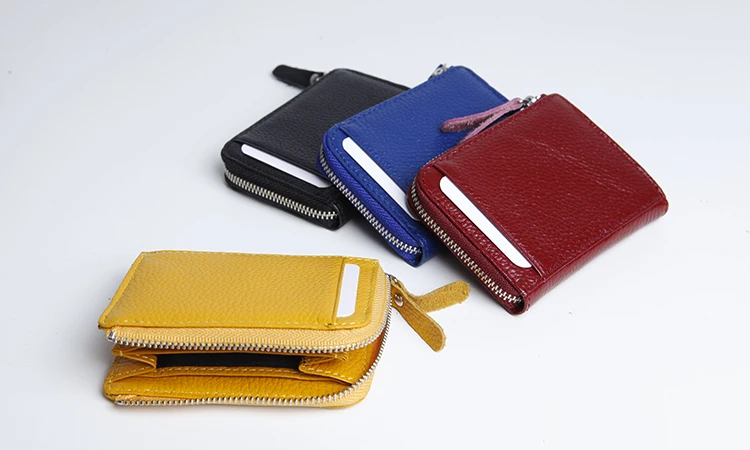 Женские кожаные кошельки EMMA YAO мини держатель для карт из коровьей кожи|coin purse|leather