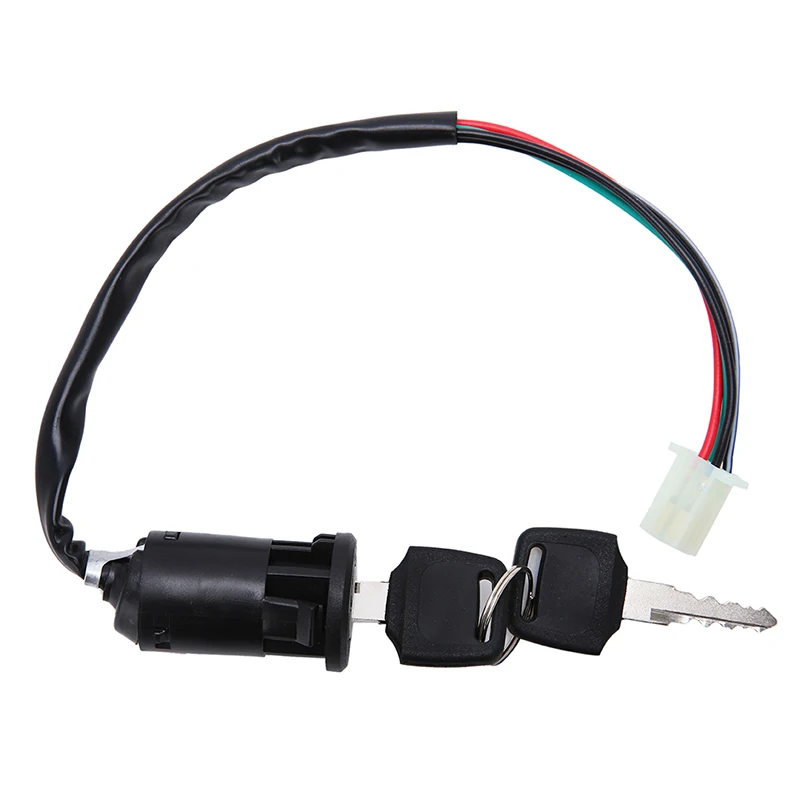 4 провода универсальный ключ переключатель Замок зажигания для мотоцикла