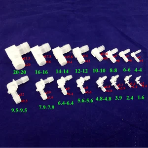 Пластиковый штуцер для шланга, коленчатый соединитель, садовый микроирригационный водяной соединитель, равный всем размерам