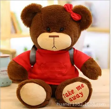 Teddy bear doll cute backpack plush toy girlfriend birthday gift 30cm 40cm | Игрушки и хобби