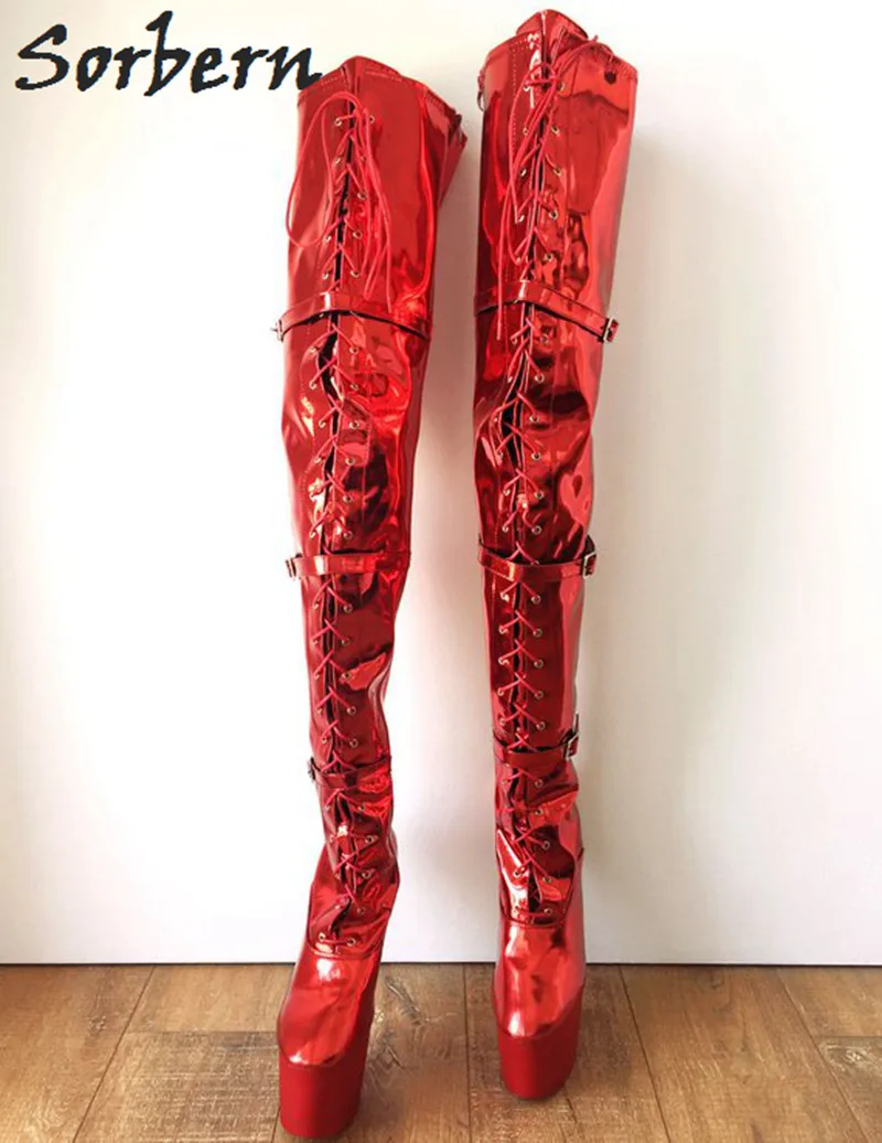 Женские высокие сапоги с открытой промежностью на платформе|Ботфорты| |