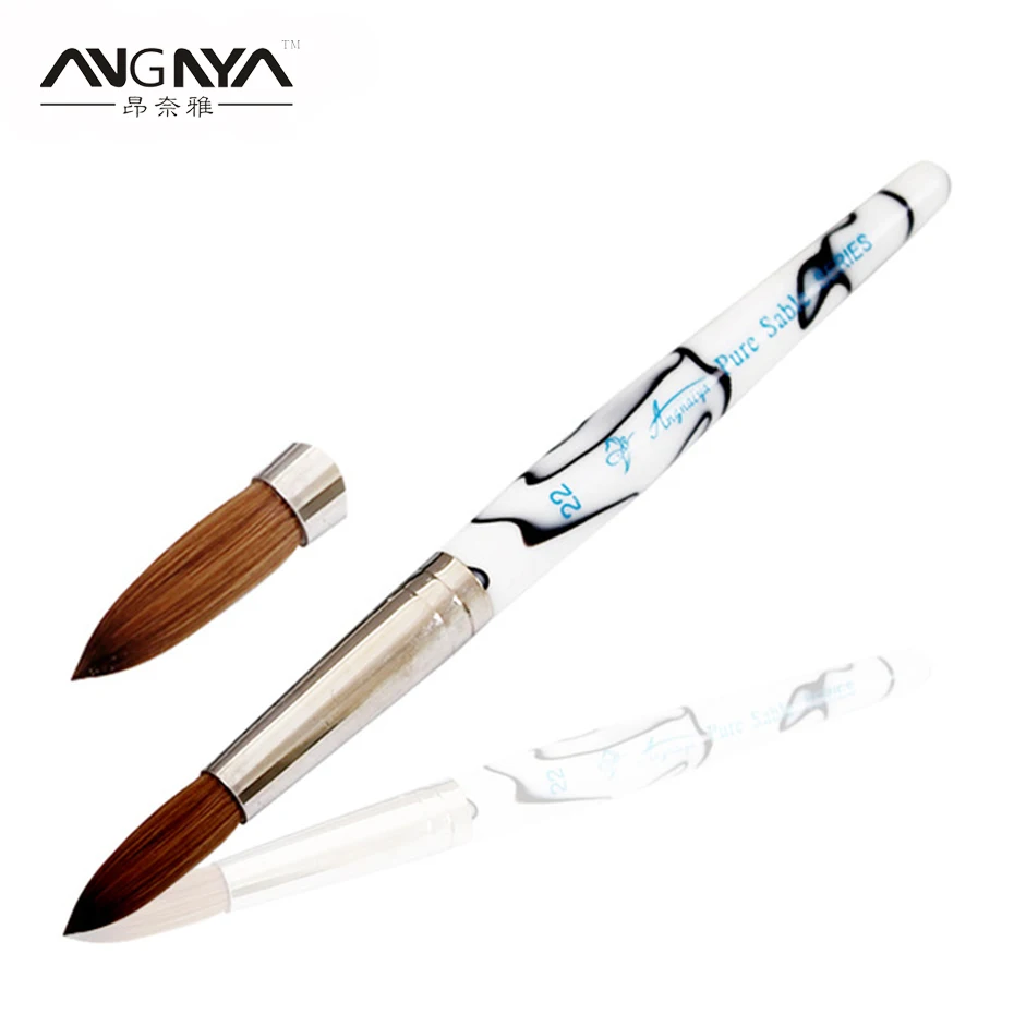 Прямая Заводская поставка 100% колонка соболиная акриловая кисть для ногтей 1 шт. №