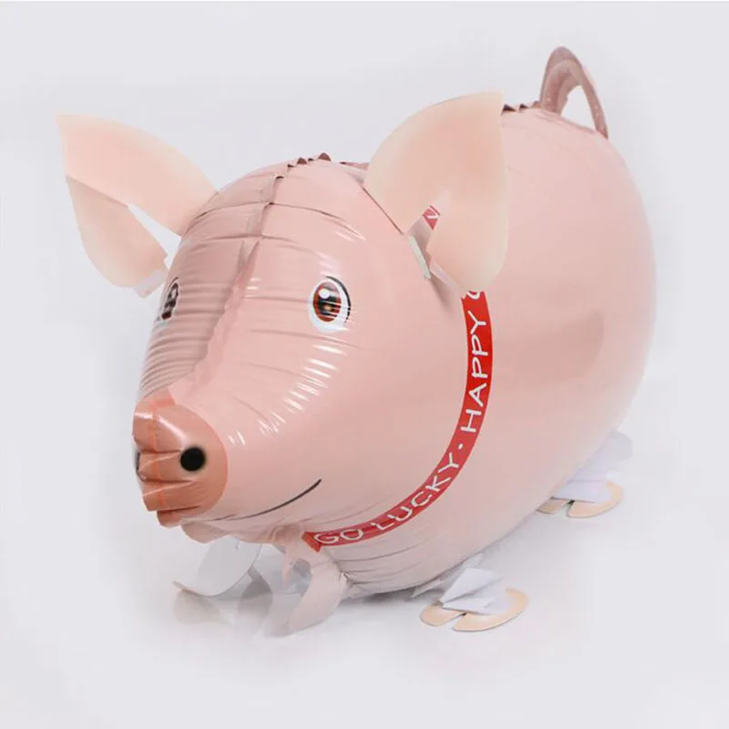 PIG ZL016 Смешанные воздушные шары с гелием в виде животных, милая кошка, собака, панда, динозавр, тигр, воздушные шары для домашних животных, украшения для вечеринки на день рождения для детей и взрослых - Цвет: PIG ZL016