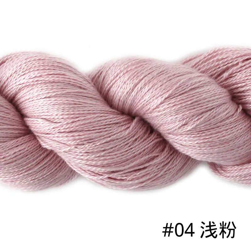 04 Pink 1*55 г Хэнк шелковистая кашемировая пальчиковая ткацкая пряжа качество и мягкость ручного вязания пряжа для шарфов и одежды - Цвет: 04 Pink