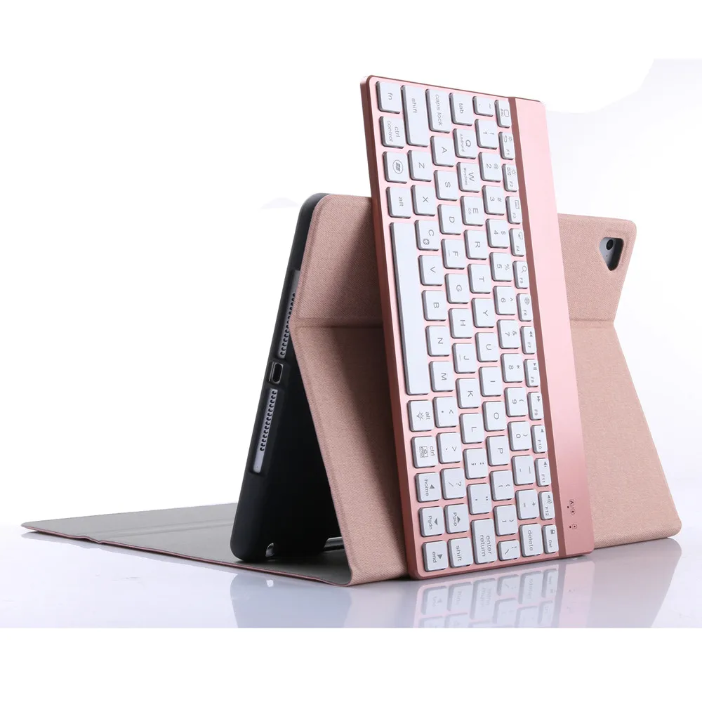 VOBERRY клавиатура беспроводная съемная 7 цветов Bluetooth клавиатура для Ipad 9,7 дюймов / Pro Air 2/1 кожаный чехол для Ipad#2