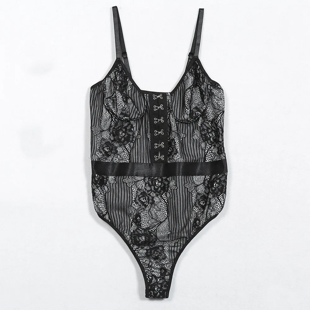 Женское сексуальное нижнее белье с открытой промежностью кружевное на