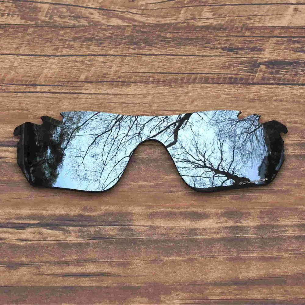Metallic Silver ToughAsNails устойчивы к коррозии морской воды поляризованные Сменные линзы для Окли Radarlock, края солнцезащитные очки с отверстиями-несколько вариантов - Цвет линз: Metallic Silver