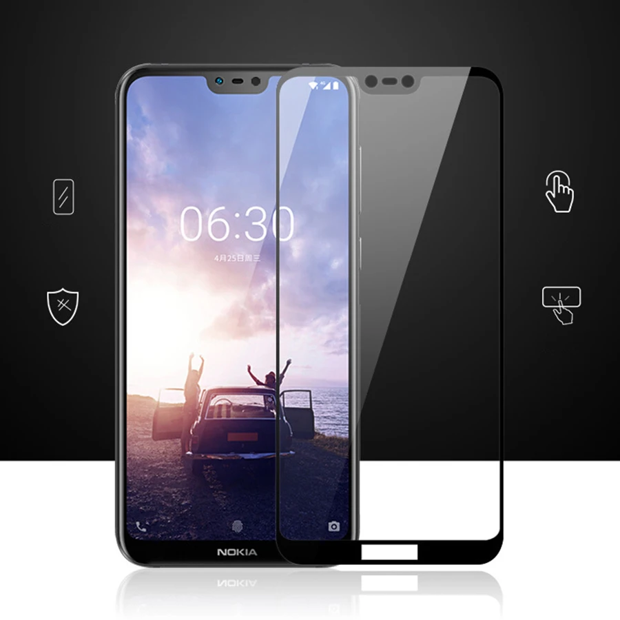 Закаленное Стекло для Nokia 9 PureView 7 1 6 8 1X7X6X5 3 5 Plus на возраст 2018 5D 9D полностью