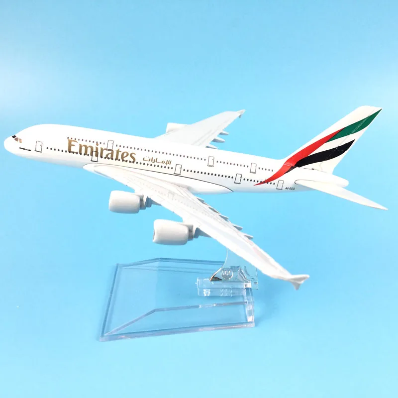 Самолет ОАЭ A380 16 см металлические модели самолетов детский подарок на день
