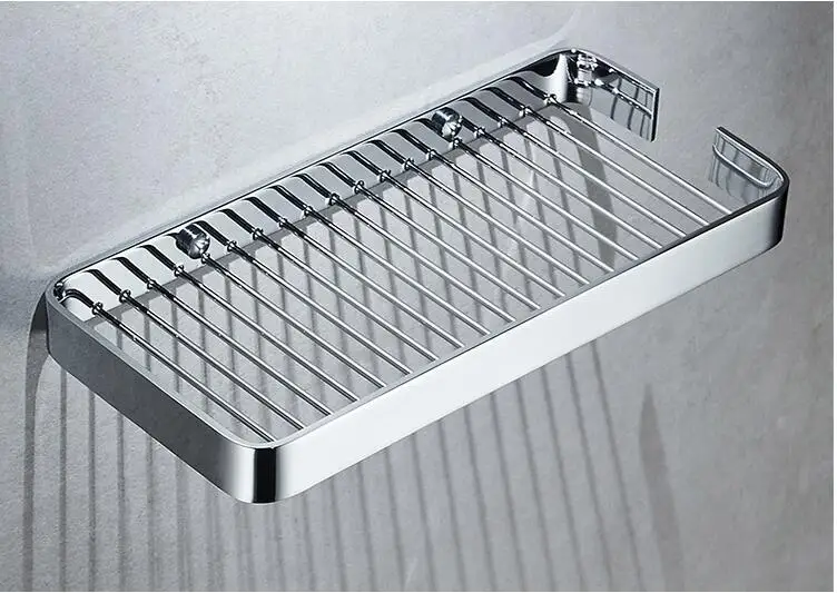 Настенная квадратная стеклянная полка держатель для шампуня мыла ванной