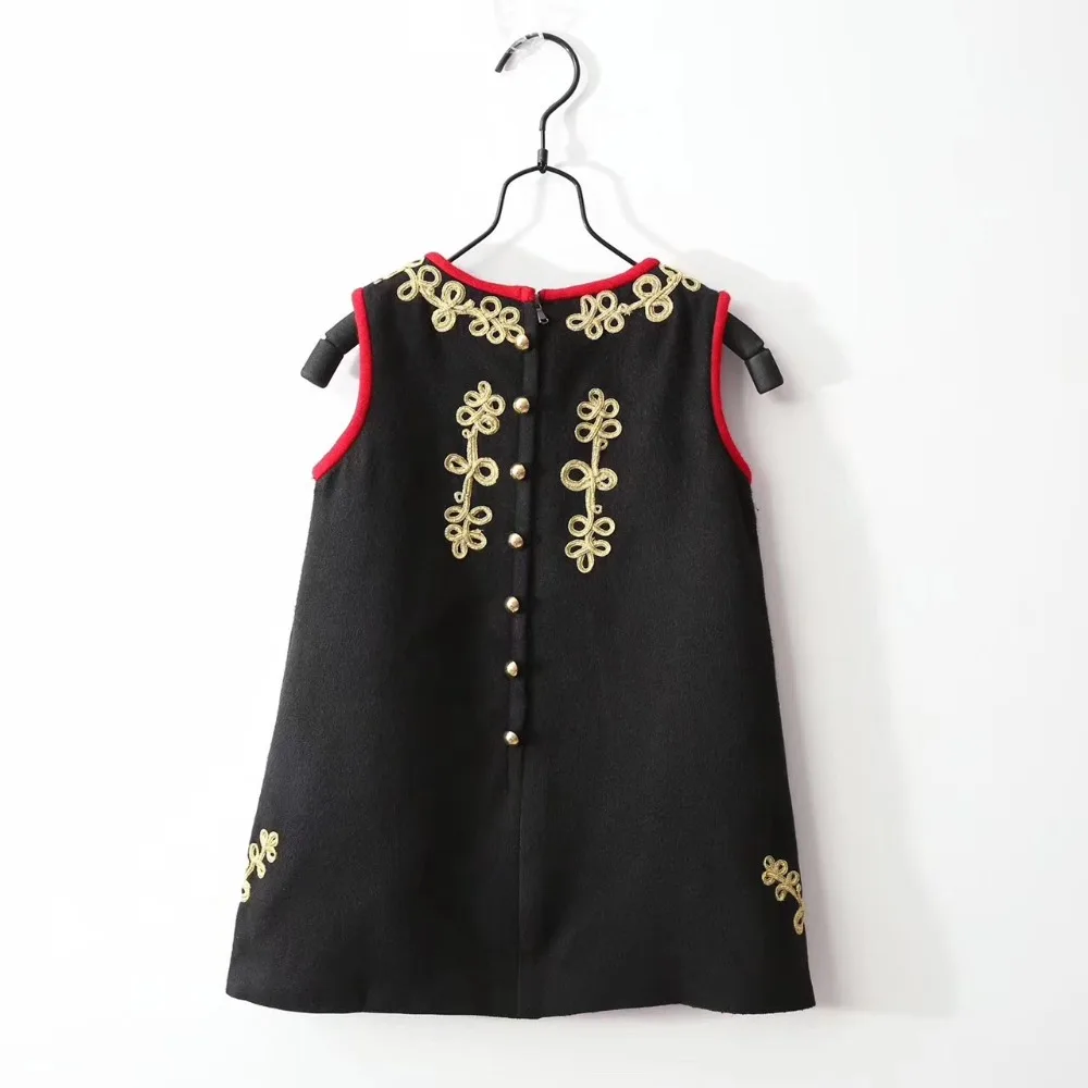 baby girl clothes kids dresses for girls princess dress Heavy handmade high quality sleeveless dress autumn winter clothes