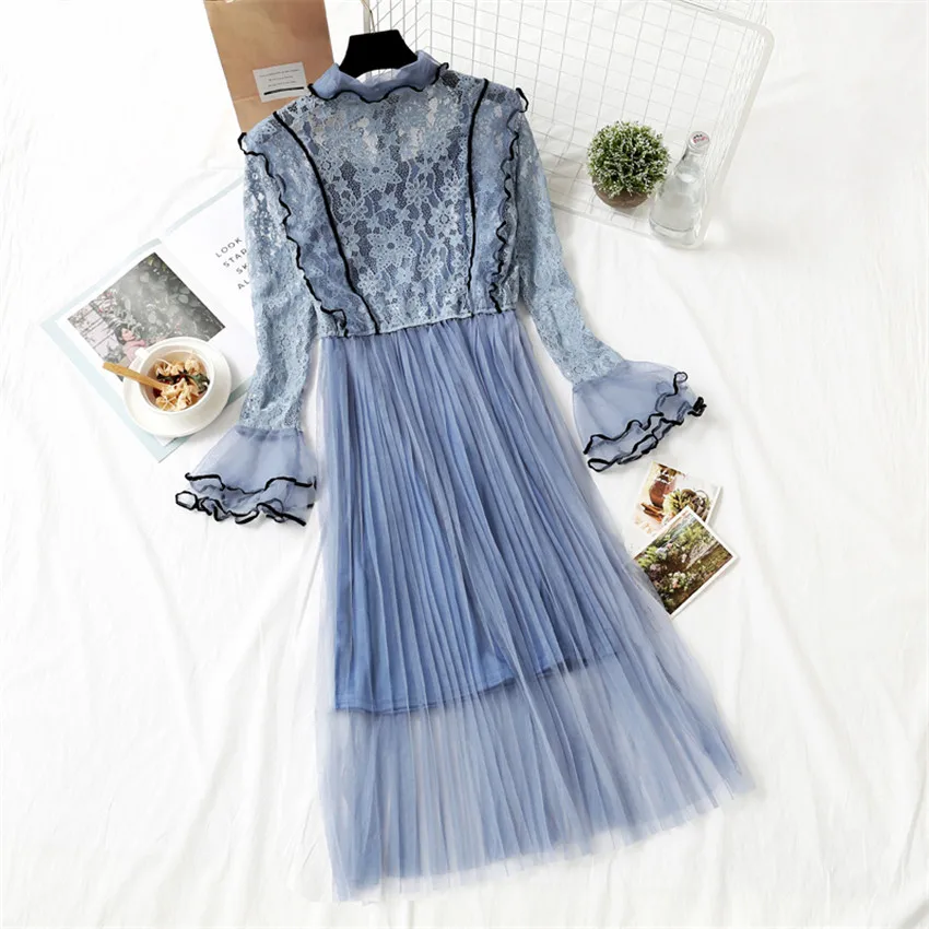 Новинка 2018 винтажное весеннее женское платье с цветочным принтом и