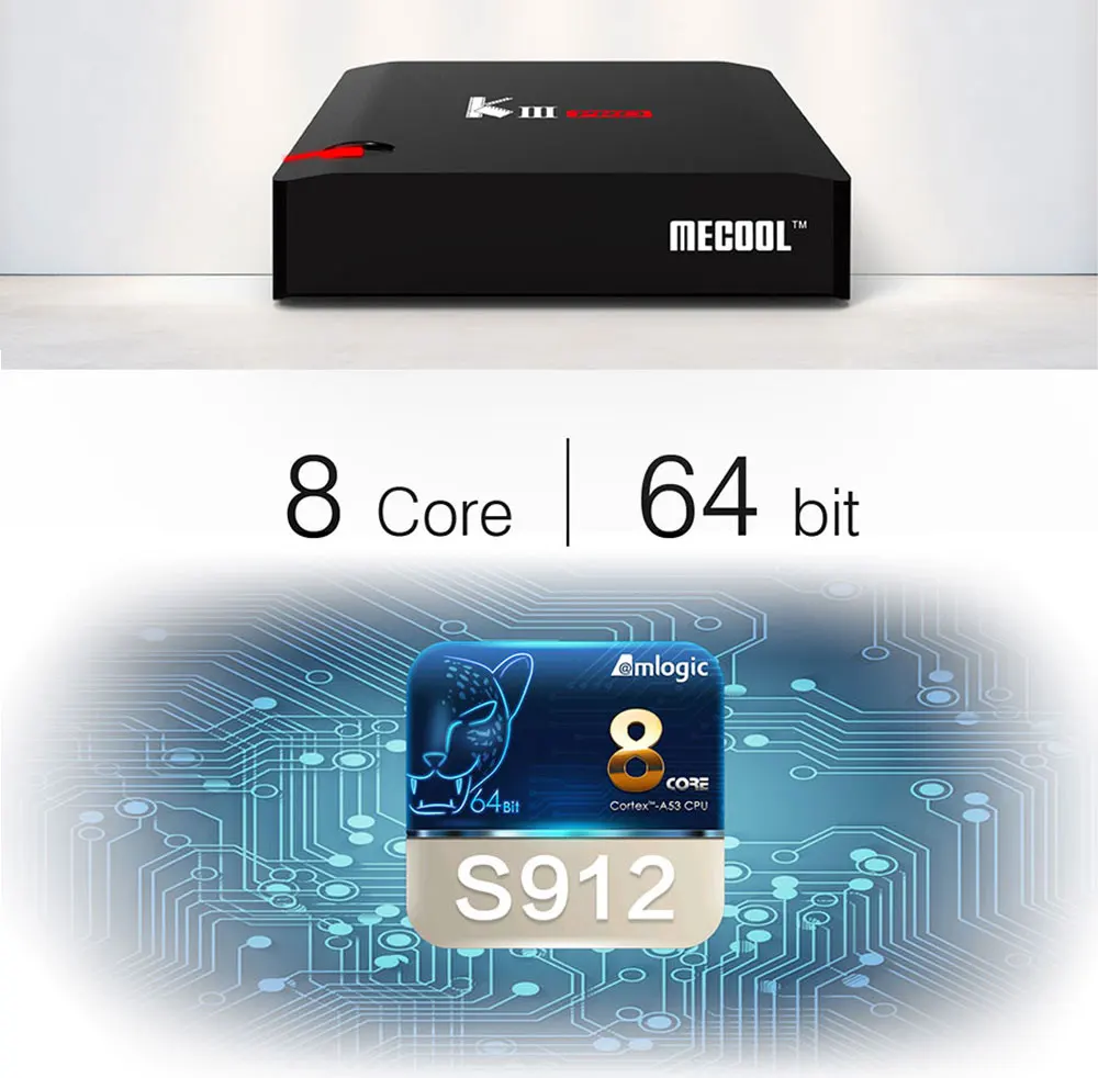 MECOOL KIII PRO DVB-S2 DVB-T2 DVB-C Android 7,1 ТВ-приставка Amlogic S912 3 Гб 16 Гб ТВ-приставка поддержка нажатий 2,4G/5G WiFi обновление OTA