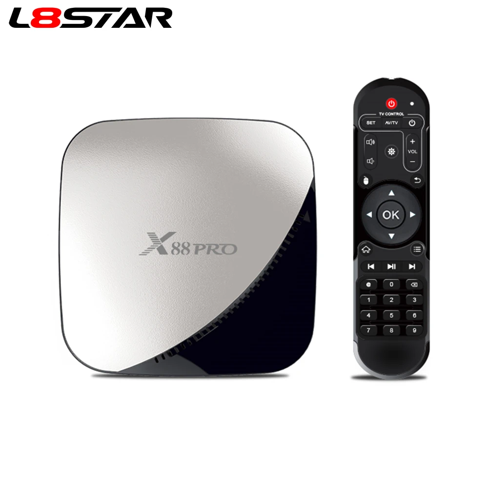 L8STAR X88 pro Android 9 0 tv BOX 2 4G & 5G Dual WiFi RK3318 четырехъядерный смарт бокс ГБ/4 Гб ram 16 64 rom 4K
