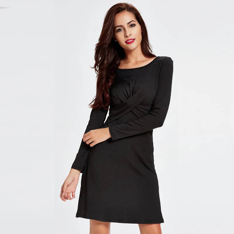Вязаные платья Для женщин 2018 модная женская одежда с длинными рукавами