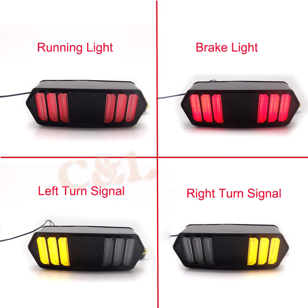 Черный светодиодный задний тормоз для мотоцикла указатели поворота Honda gom MSX 125