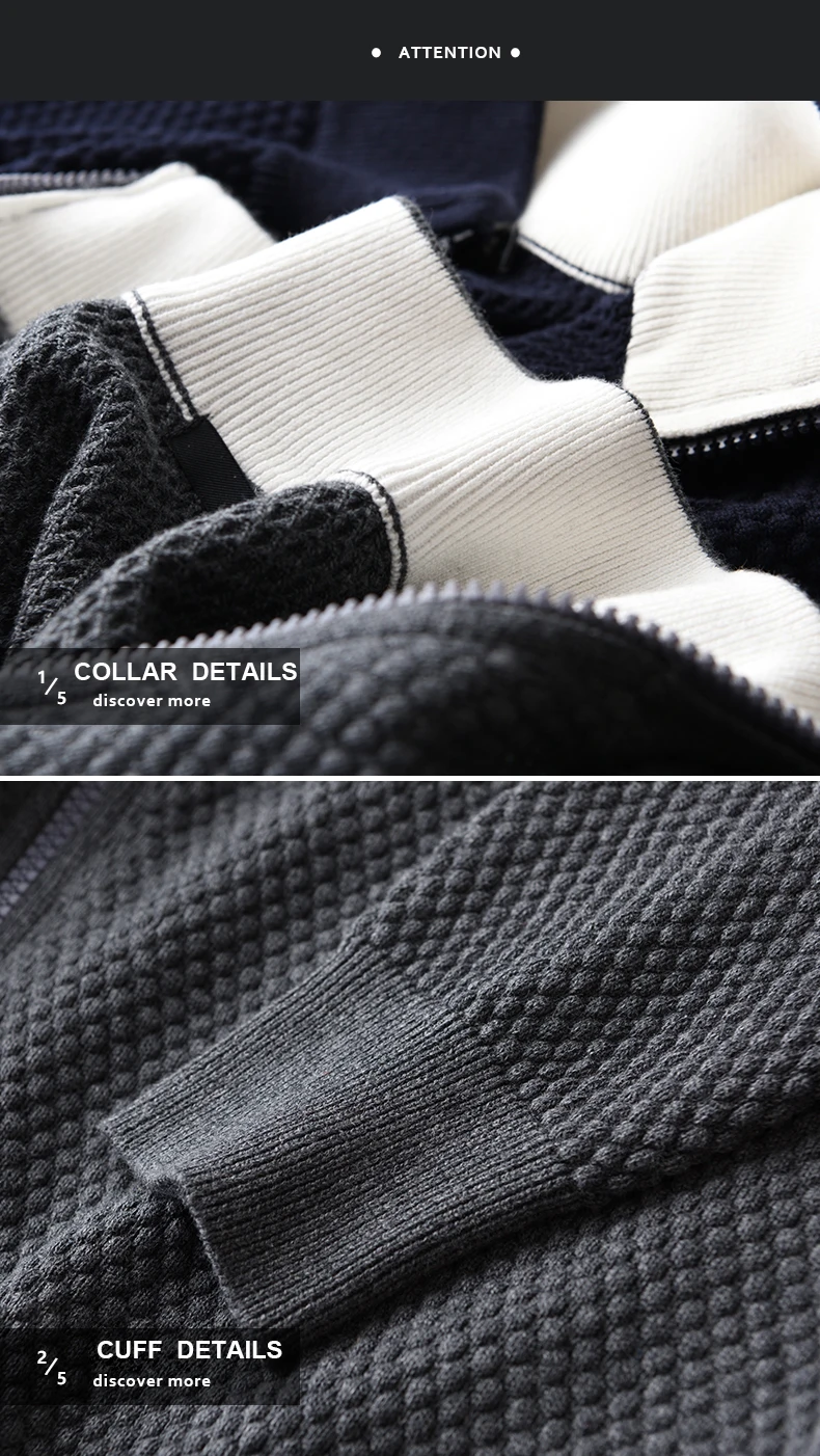 Свитер Minglu мужской высококачественный однотонный кардиган серого и темно синего