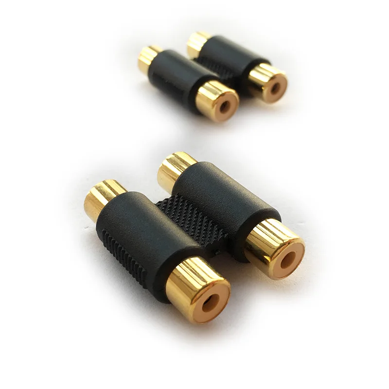 Двойной Переходник RCA Phono Female для аудио и видео адаптер с позолоченным разъемом| |