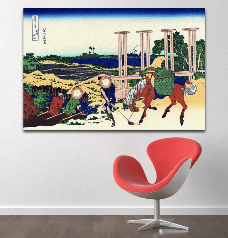 Thirty-six Views of Mount Fuji Famous Japanese Painting Ukiyo-e Master Works HD Prints Canvas for Office Home Decor | Дом и сад