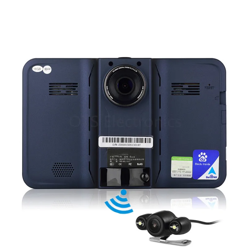 Новый 7 дюймов GPS Навигации DVR Android Wi-Fi Камера Заднего Вида AVIN анти Радар-Детектор FM