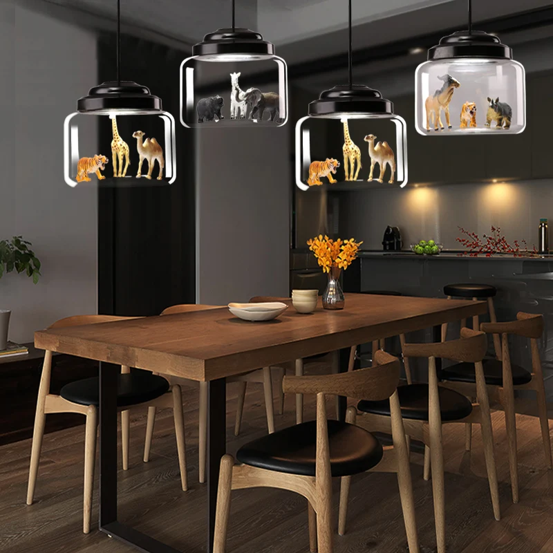 Современные подвесные светильники в стиле лофта из железного стекла современный