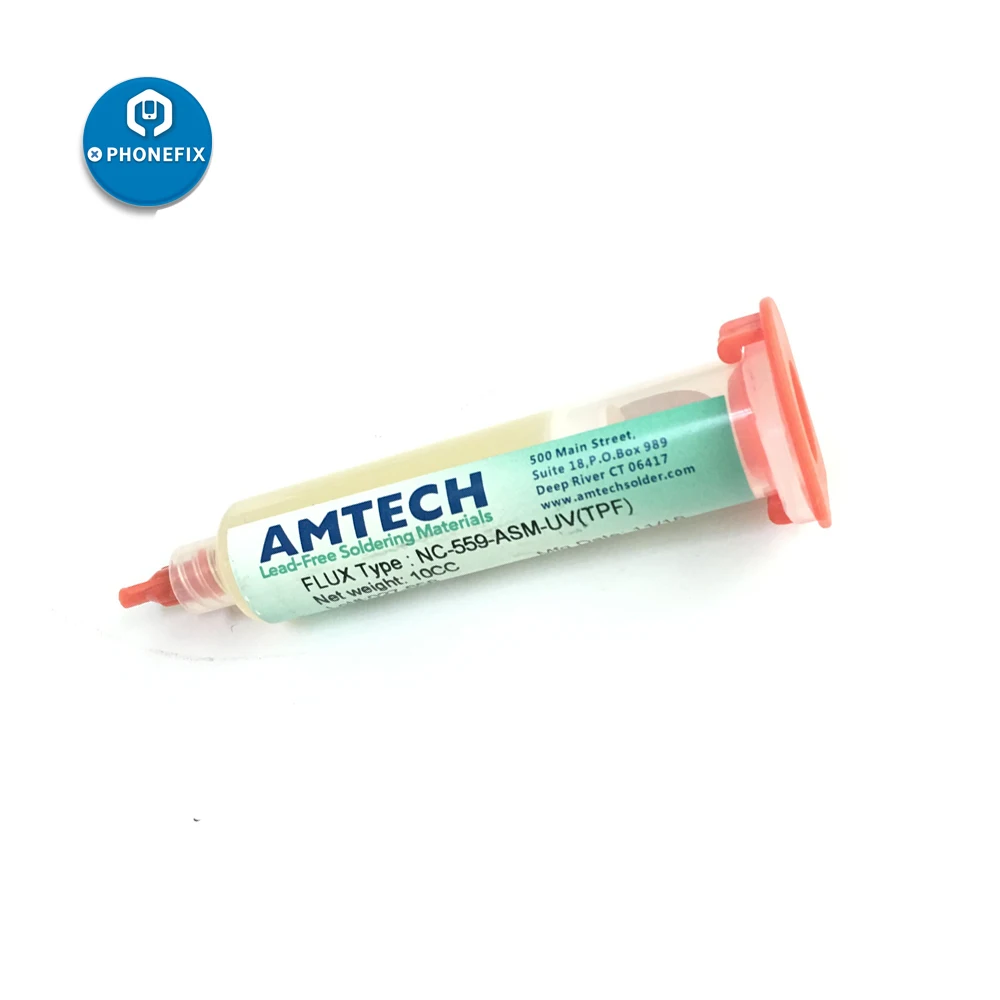 PHONEFIX AMTECH неэтилированный NC-559-ASM BGA пайки оловянный крем+ шприц толчок+ игла головка для телефона PCB Сварки низкий остаток