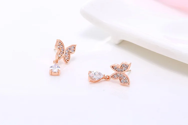 Повседневные милые серьги гвоздики с цирконом|stud earrings|zircon stud earrings925 sterling |