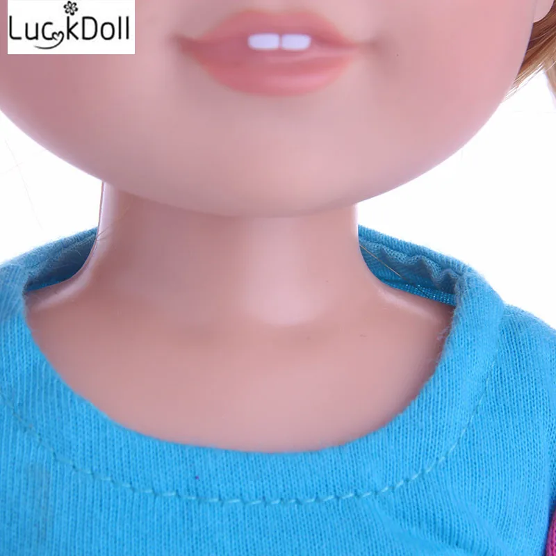 LUCKDOLL милое платье для 14 5 дюймов кукла Wellie Wishers аксессуары девочек игрушки
