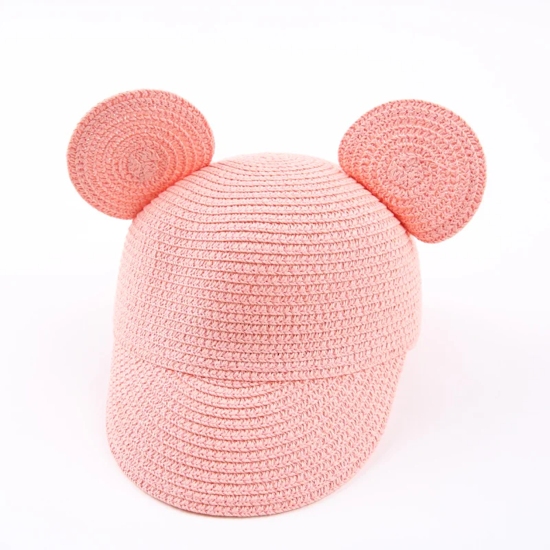 Детская соломенная шляпа с большими ушами и изображением Микки летняя пляжная