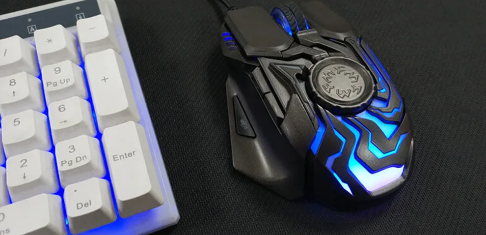 Новинка USB2.0 5000 dpi Проводная игровая мышь Поддержка голоса макроопределение ключ Макросъемка Дип регулирование Замена веса