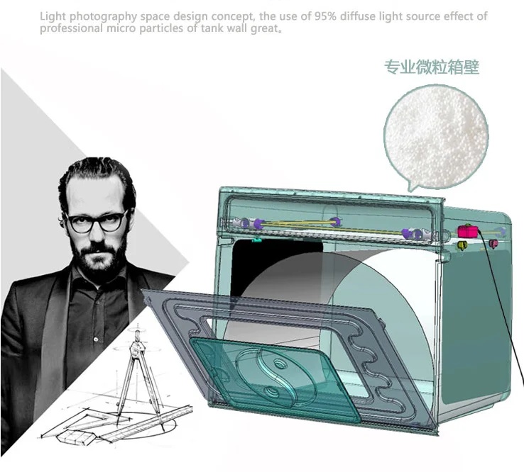 Портативное Фотооборудование светильник вая палатка 60 см студийная