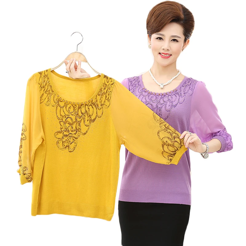 Лидер продаж женская Свободная трикотажная блузка размера плюс на весну и осень