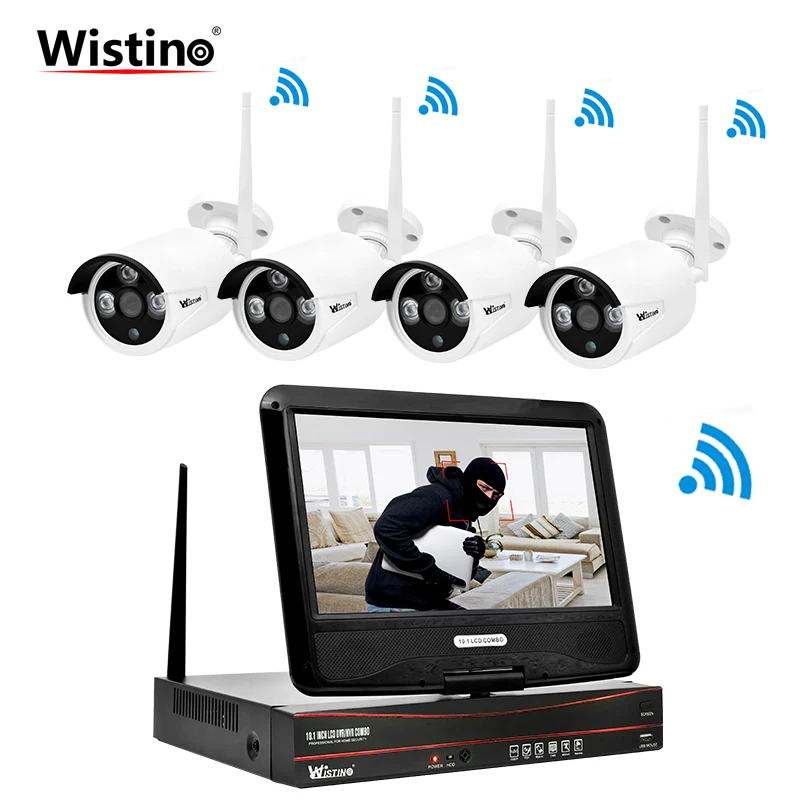 Wistino HD 720 P комплект безопасности wifi NVR CCTV камера система IP s беспроводная