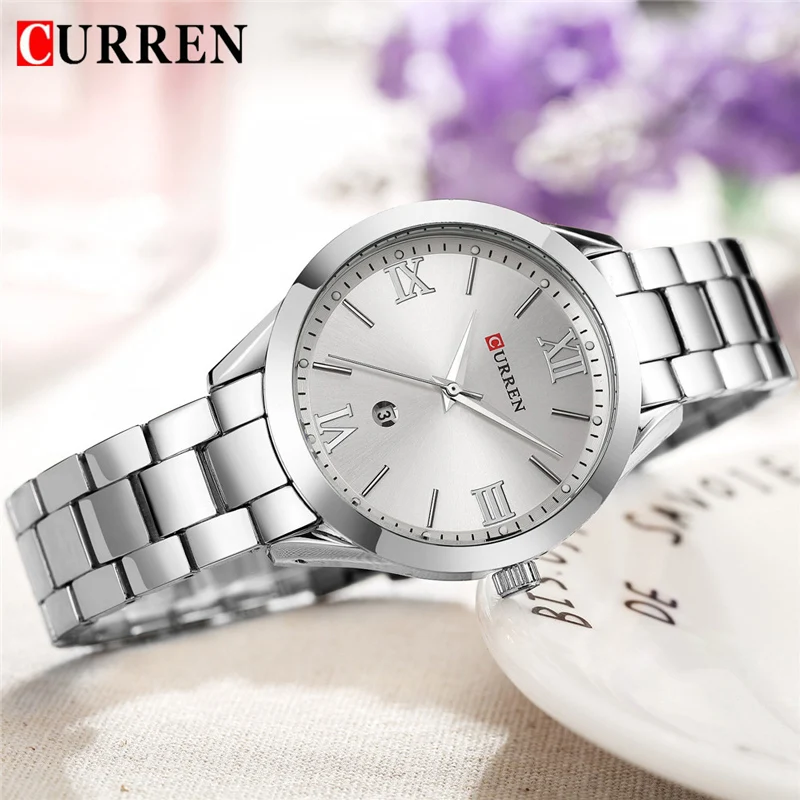 Relogio Feminino CURREN Модные женские часы Топ Бренд роскошные из нержавеющей стали