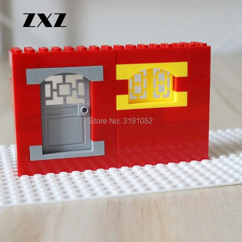13 цветов китайская дверь Hourse 4 8x5 7 DIY просветленные строительные блоки кубики MOC