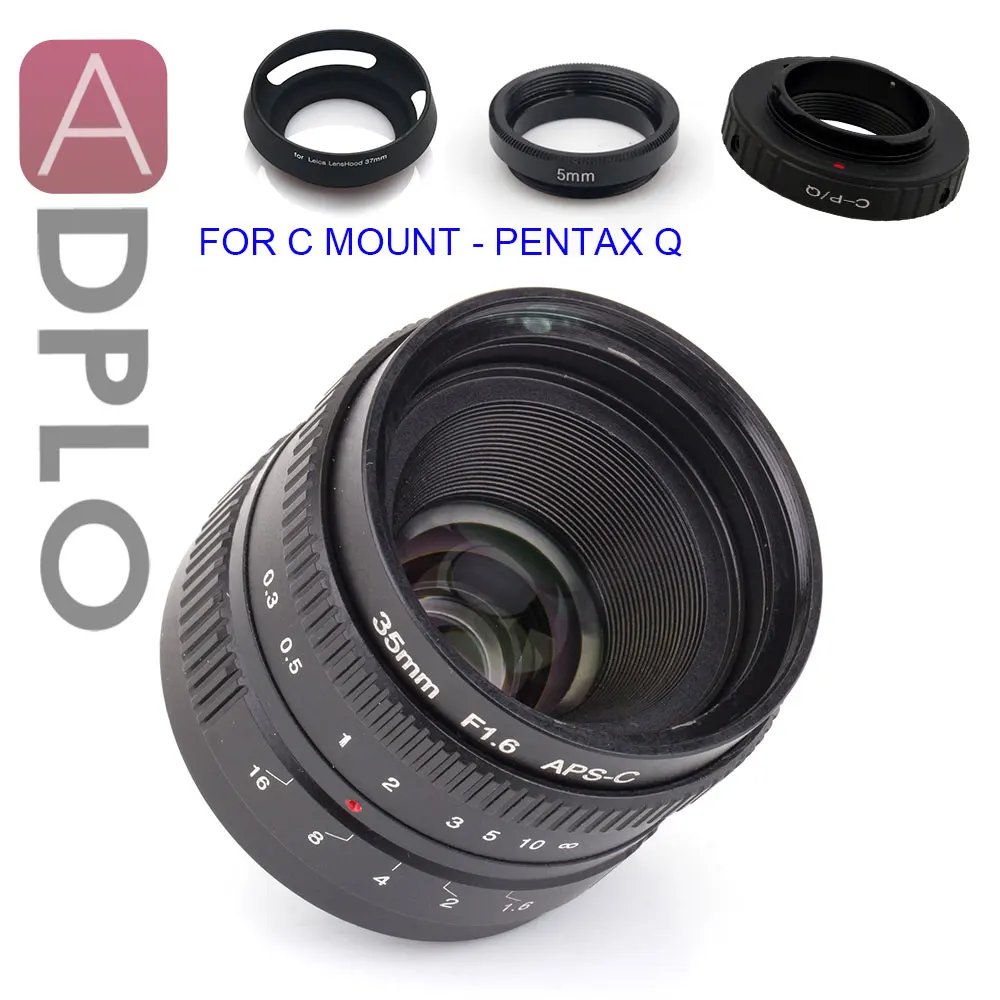 Объектив ADPLO 35 мм f/1 6 + 3 подарочных комплекта для Nikon 1 M4/3 micro 4/3 Pentax Q Nex Fuji fx камеры