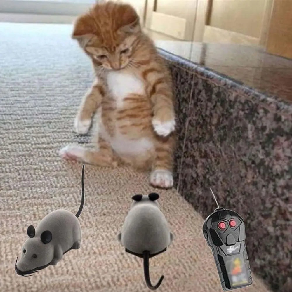 Высокое качество мышь игрушки беспроводной RC мышки для котов игрушки пульт дистанционного управления ложная мышь Новинка RC кошка забавная игра мышь игрушки для кошек