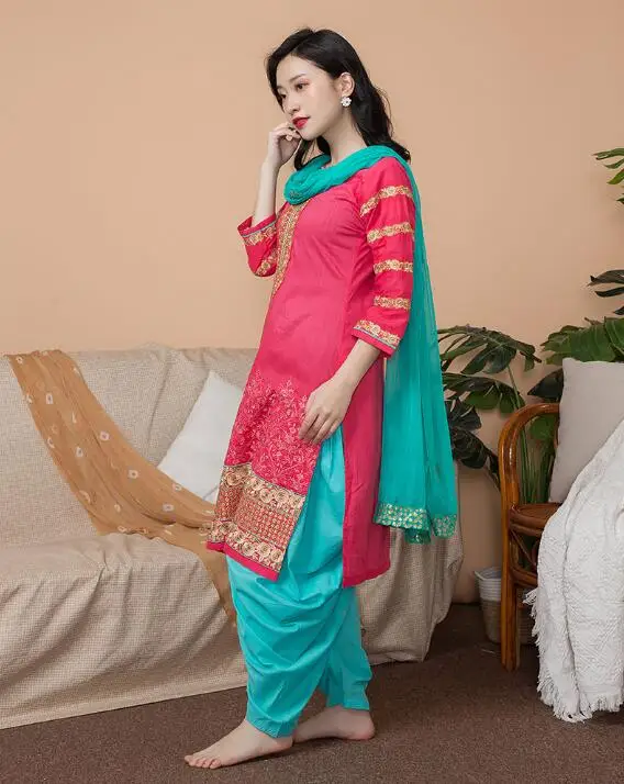 Женский хлопковый костюм с вышивкой длинное удобное платье для путешествий и