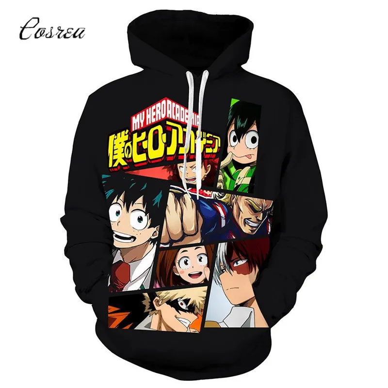 Толстовка с капюшоном моя геройская академия толстовка DeKu Bakugou Katsuki Todoroki мужские