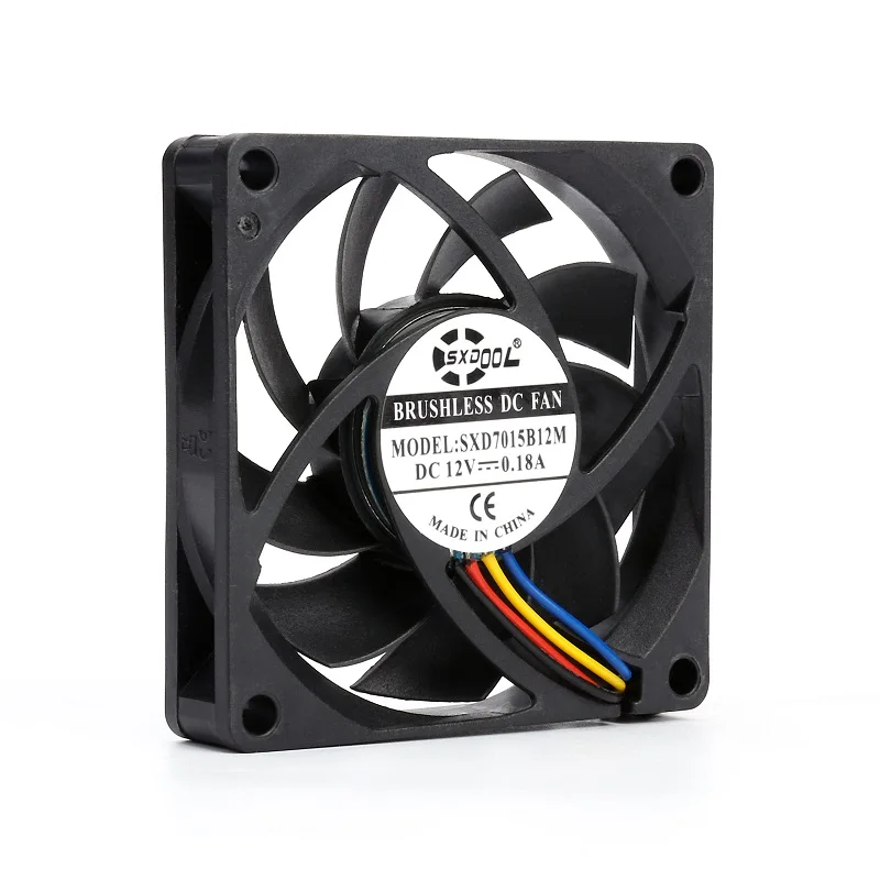 Вентилятор охлаждения процессора SXDOOL SXD7015B12M 7015 70*70*15 мм DC12V 0.18A 3000 об/мин 24.5CFM 27DBA
