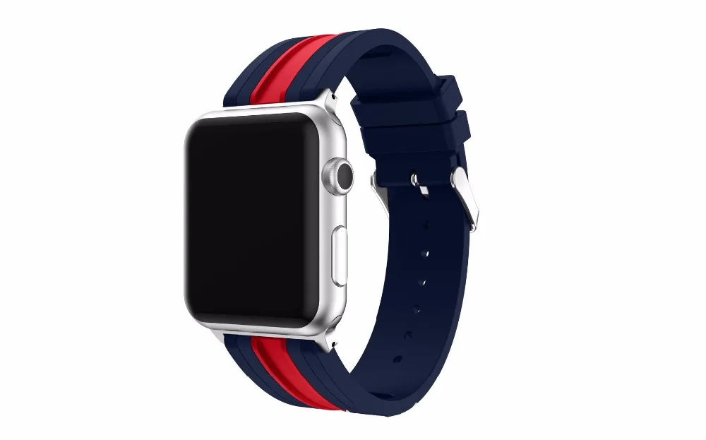 2шт 38 мм 42 Apple Ремешки для наручных часов серии 1 и 2 мягкий силиконовый спортивный
