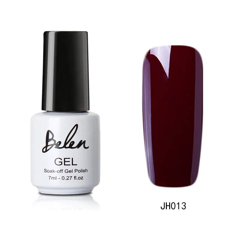 JH013 Belen, 7 мл, винно-красная серия, 36 цветов, Гель-лак для ногтей, замачиваемый, долговечный, профессиональный, УФ, светодиодный лак для ногтей, Гель-лак, базовый топ - Цвет: JH013