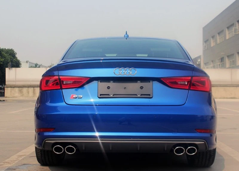ABS Пластик Краски ing Цвет задний багажник спойлер, пригодный для Audi A3 S3 Седан 4 двери 2013