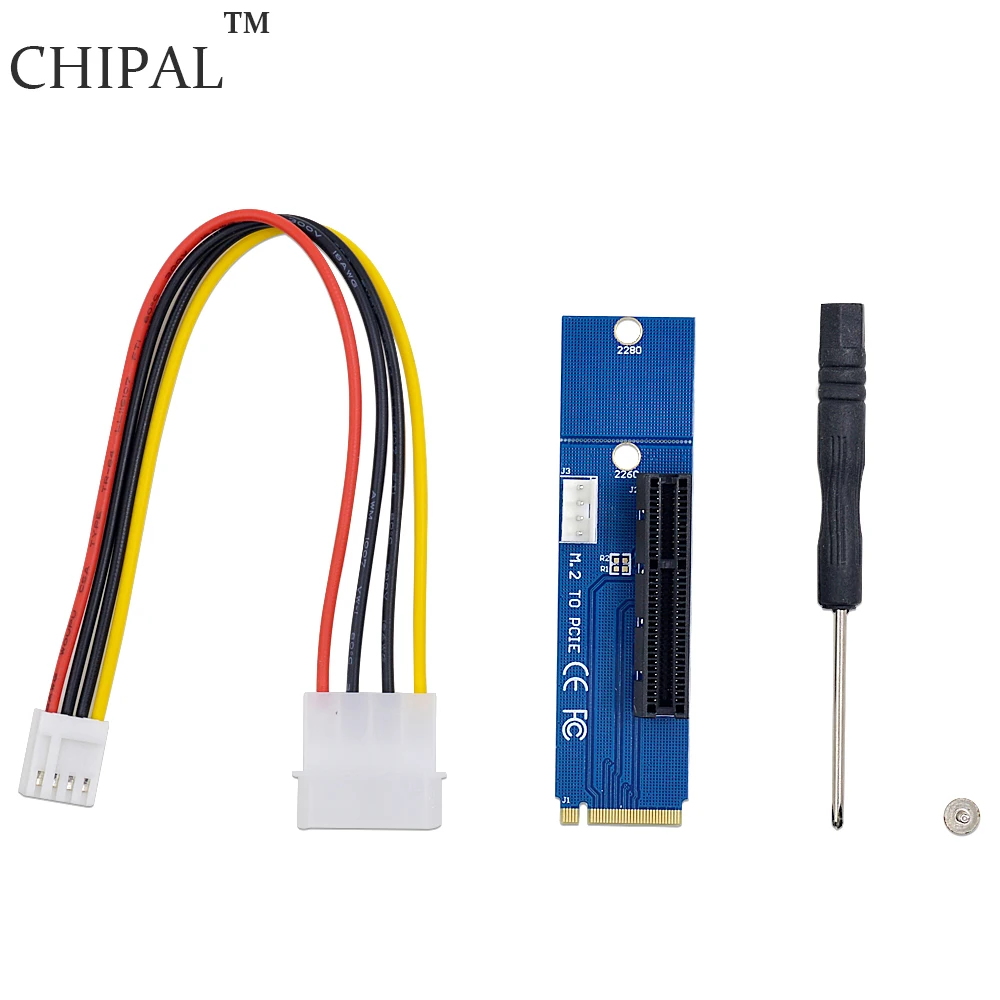 Адаптер CHIPAL NGFF M2 M.2 PCI E 4x 1x переходник со слота Папа мама PCIE множитель для майнера