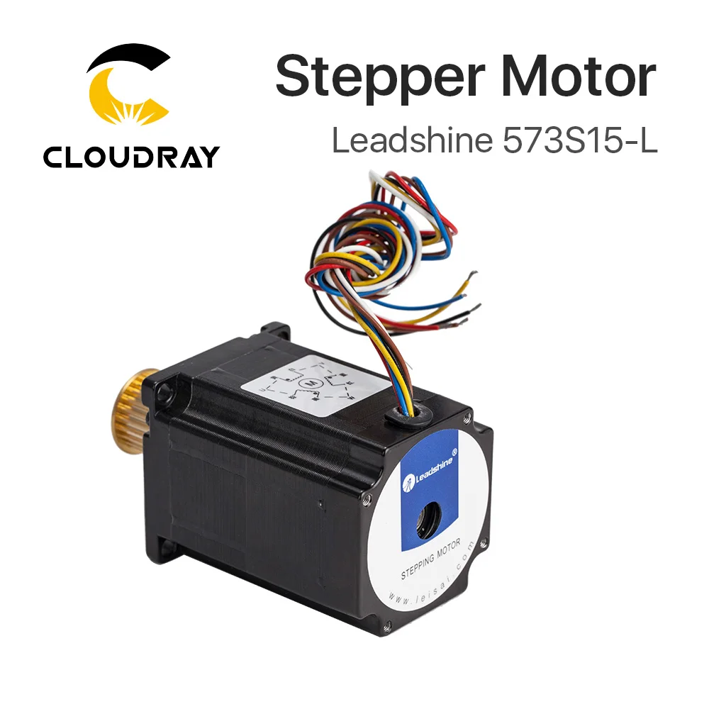 Cloudray Leadshine 3 фазы шагового двигателя 573S15 573S15-L для NEMA23 5.8A Длина 76 мм вал 8 мм