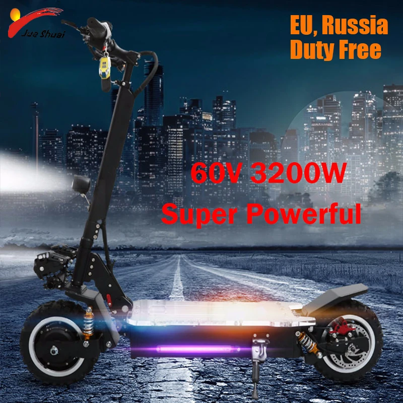 JS 60 в 3200 Вт 11 дюймов мощный электрический самокат бесщеточный мотор складной Ховерборд Многофункциональный унисекс CE Koowheel скейтборд