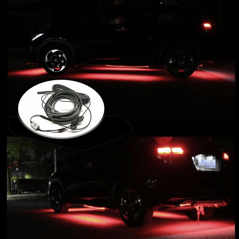 4 шт. RGB 5050 светодиодных фар для авто под днище автомобиля полосы светильник