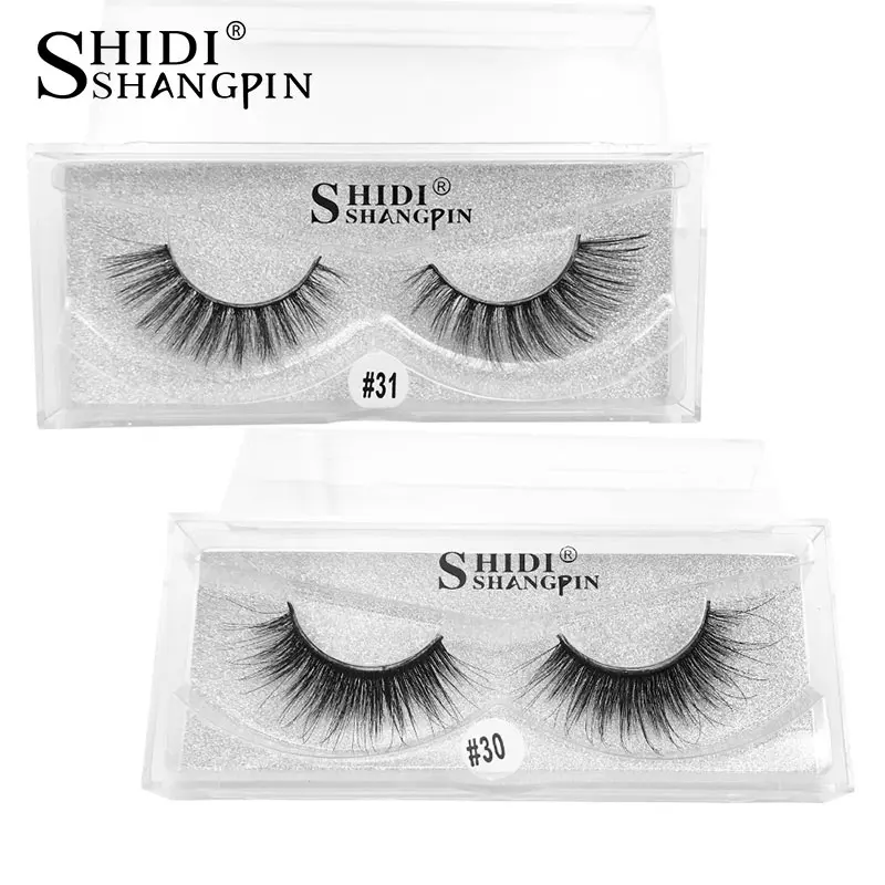 SHIDISHANGPIN 1 pair mink eyelashes natural long 3d lashes hand made false full strip eyelash extension | Красота и здоровье