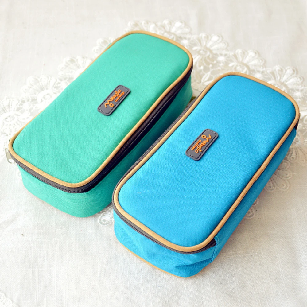 ZTKorea Канал Большой Ёмкость Многофункциональный холщовые пеналы для карандашей