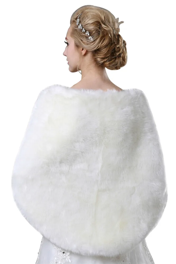 Новая белая свадебная накидка для невесты шаль из искусственного меха короткая